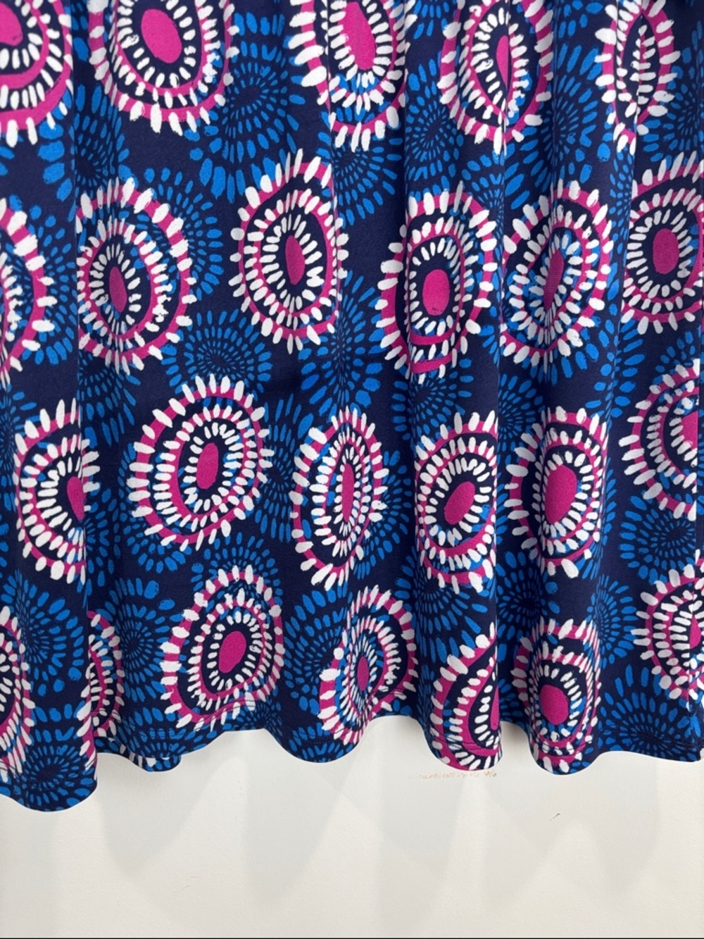 Hatley Blue Pink Geometric Print Sleeveless Dress Size XL Boho Tassel Summer - Picture 6 of 14